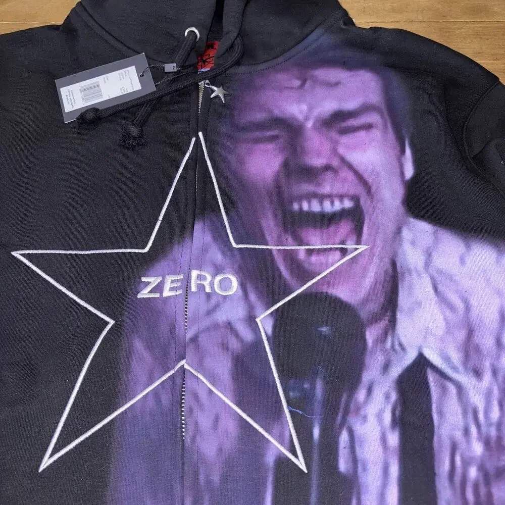 Heaven by Marc Jacobs Collab The Smashing Pumpkins "Zero" zip-up hoodie NWT SZ L - Picture 8 of 11